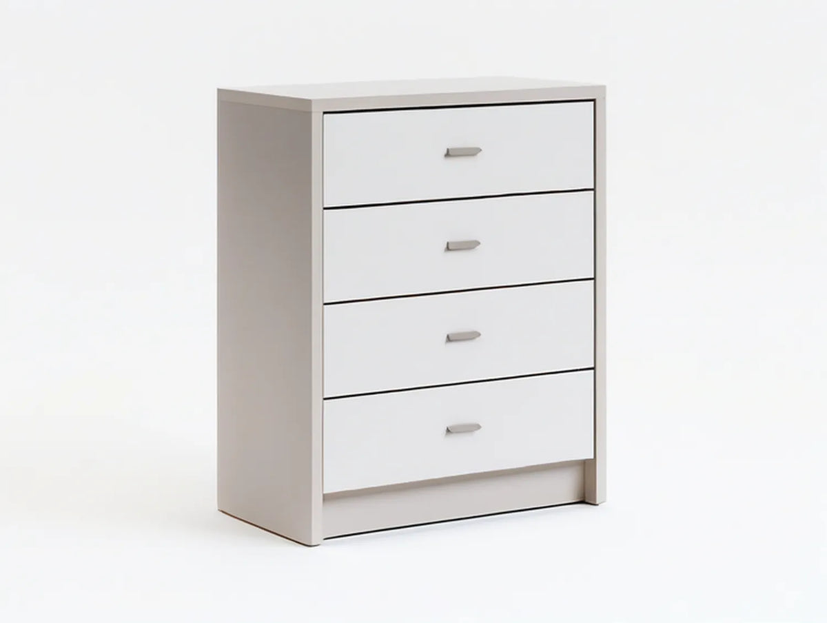 White 4-Drawer Chest, 31.5 x 15.7 x 39.4 in